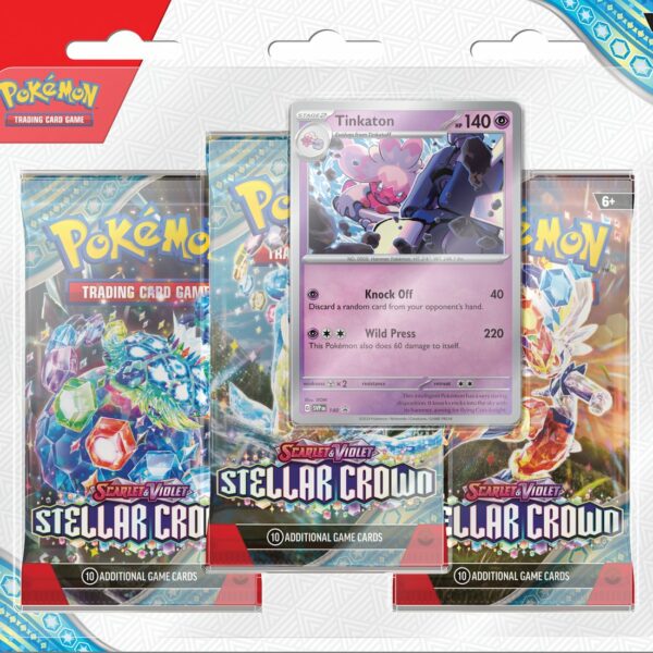 Pokemon - Scarlet & Violet - Stellar Crown - 3-pack Booster Blister - Tinkaton